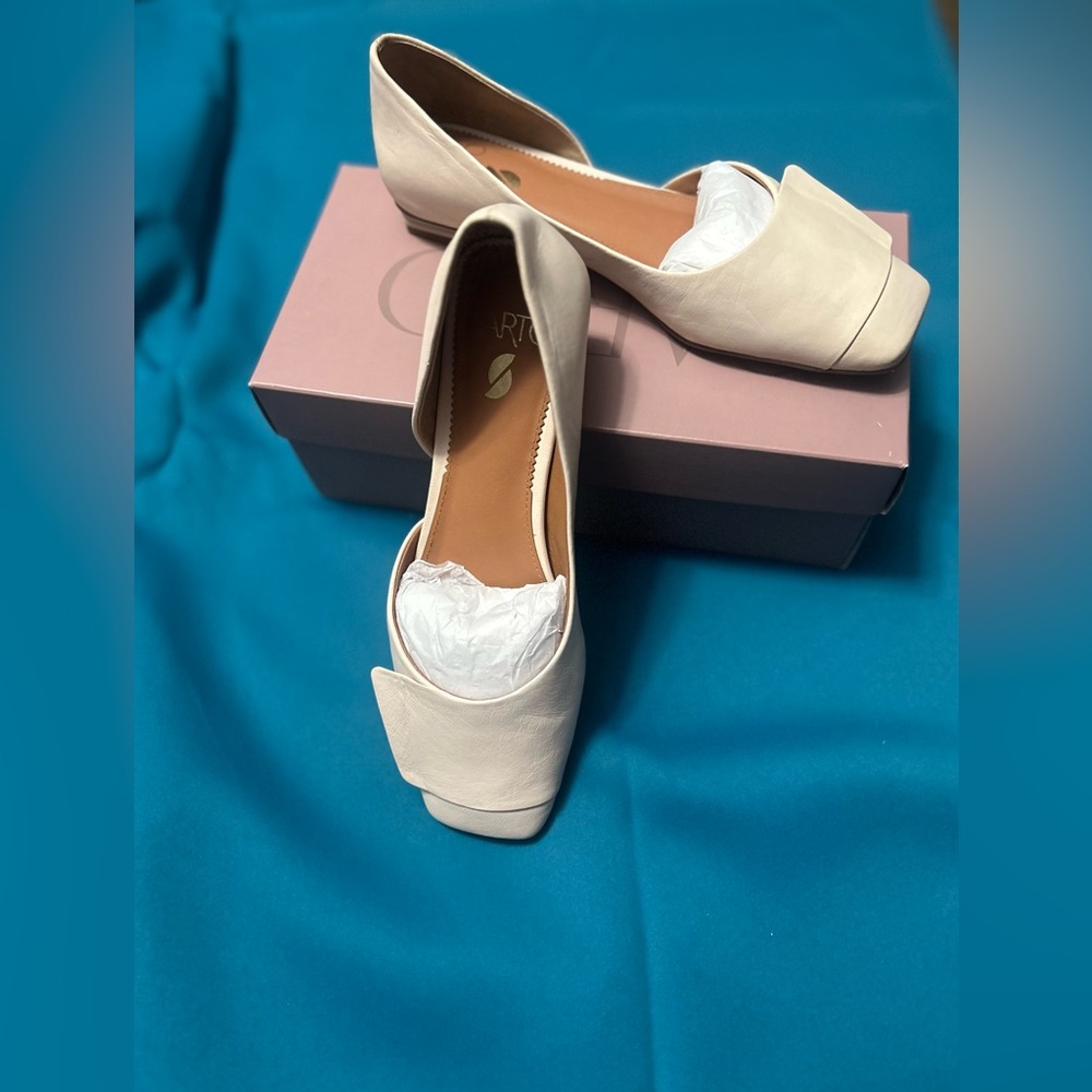 Nap Leather flats: Cream